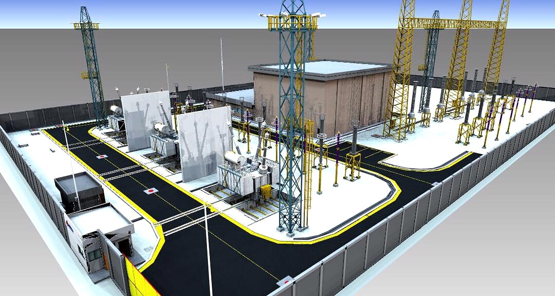 Modelo de ingeniería de detalle. Subestación digital representada en 3D